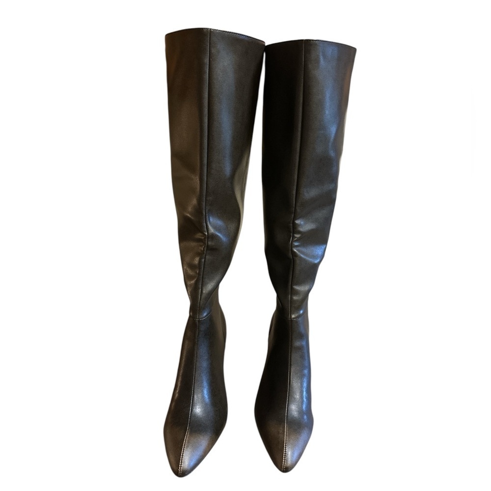 Oasis Society Pull On Pointed Toe Knee High Boots Faded Black Womens Size 10 - Picture 5 of 15